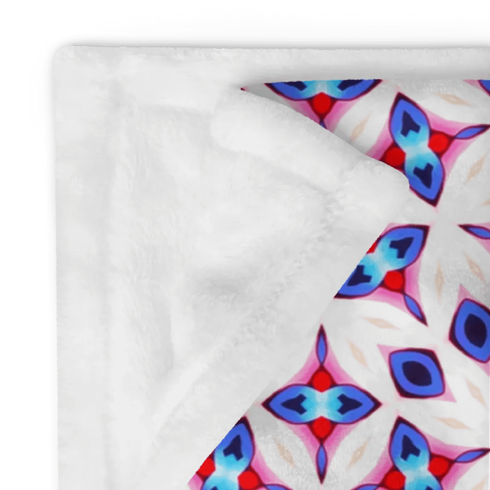 White, Blue & Red Seamless Diamond Patterned Throw Blanket product image (12)