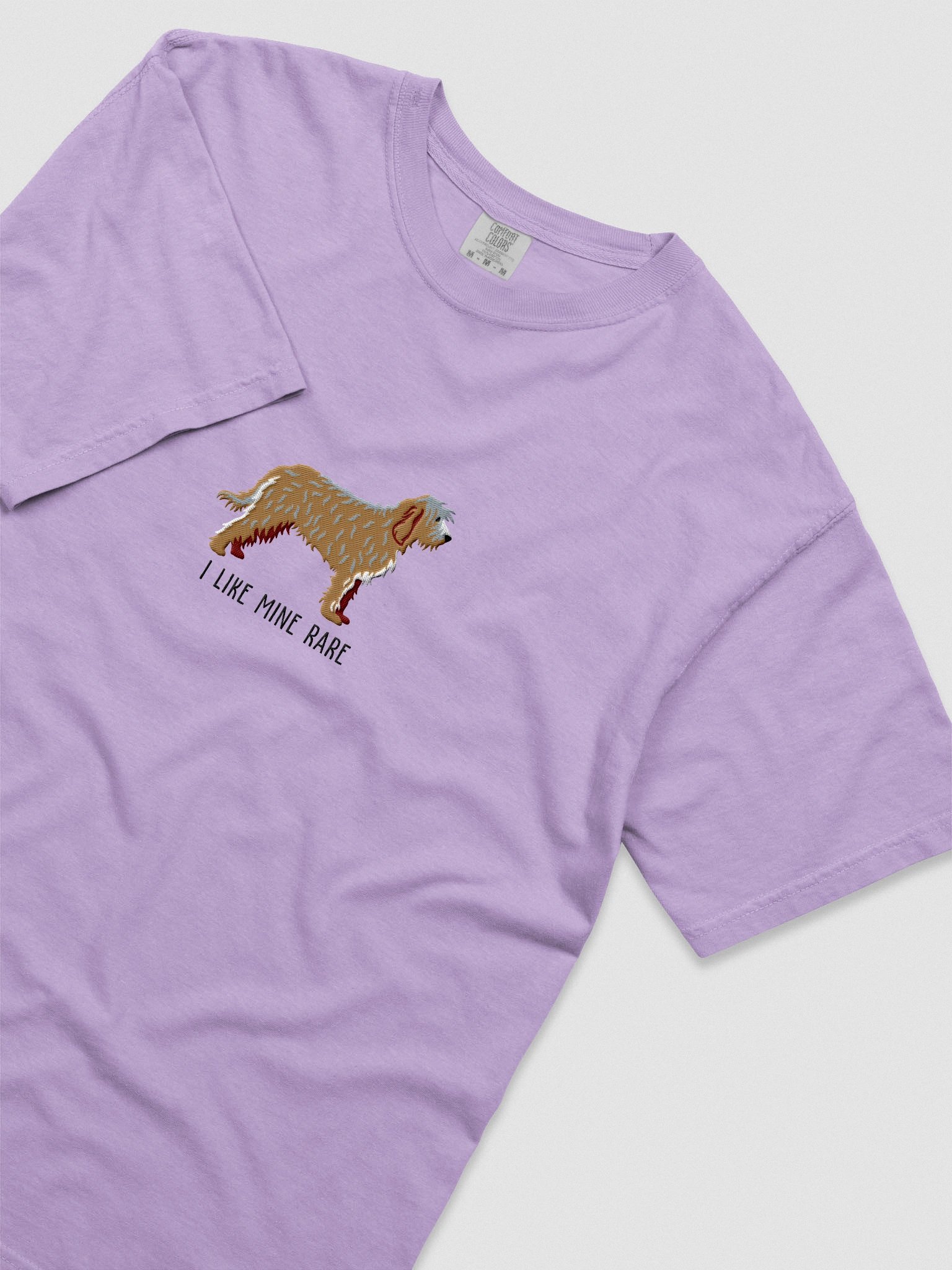 I Like Mine Rare T-Shirt(Embroidered) of an Otterhound(Wheaten) product image (8)