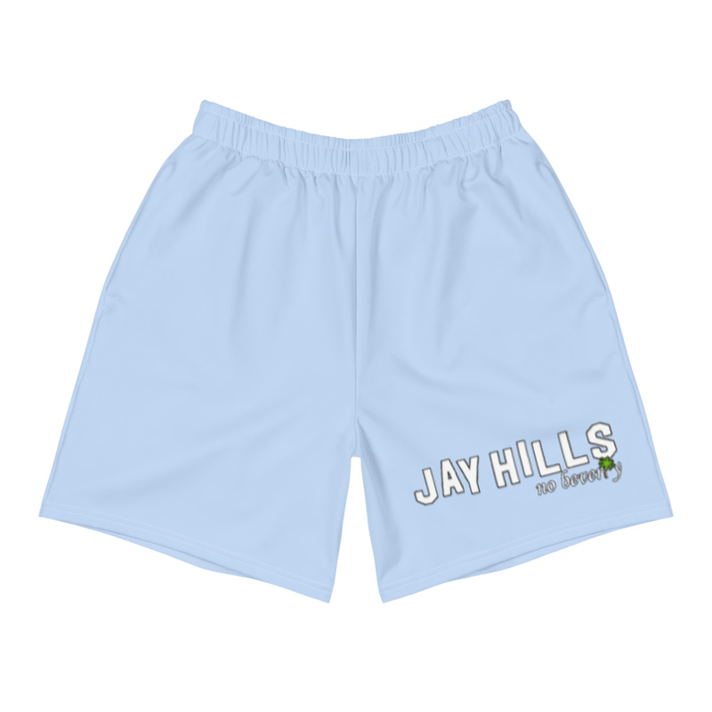 [JayHills] Men's Logo Athletic Long Shorts - Blue