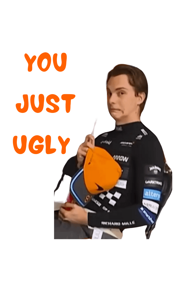 OSCAR PIASTRI funny free digital sticker for WhatsApp and Instagram