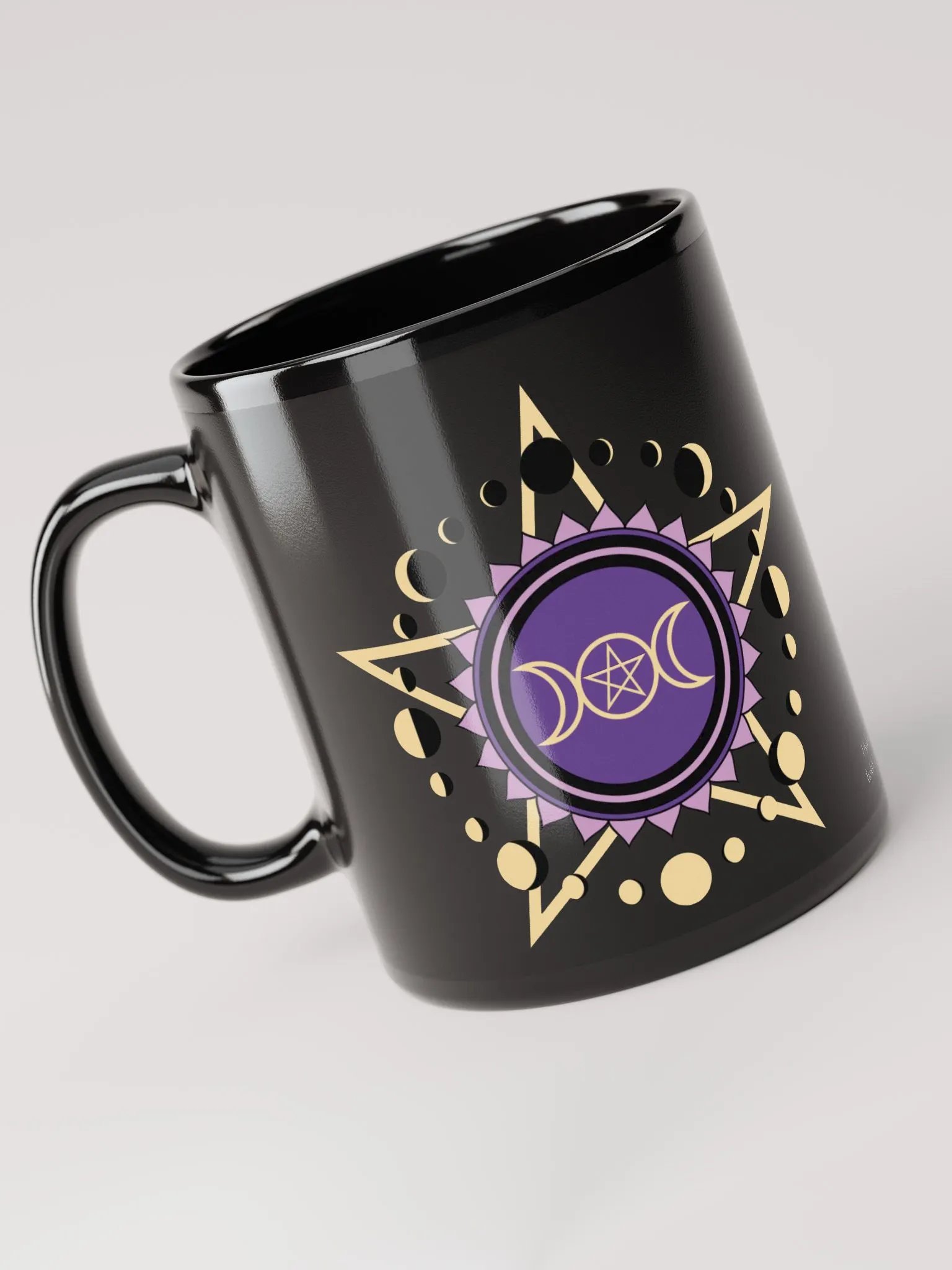 Moon Phase Mandala Mug - Black product image (5)