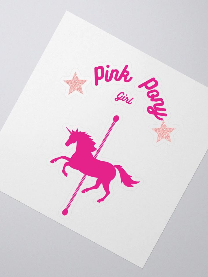 Pink Pony Kiss Cut Stickers product image (6)