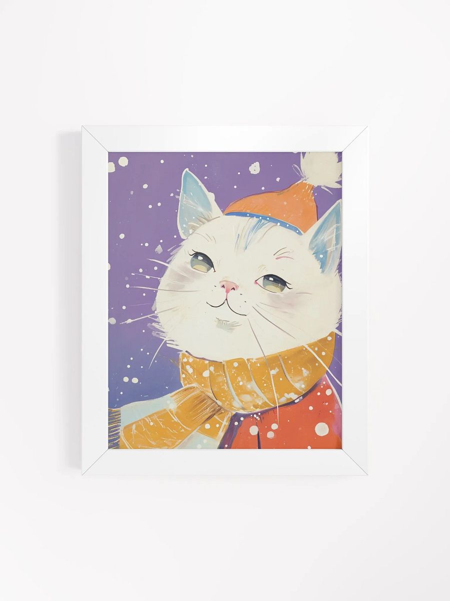 Cozy Cat Winter Wonderland Framed Poster product image (4)