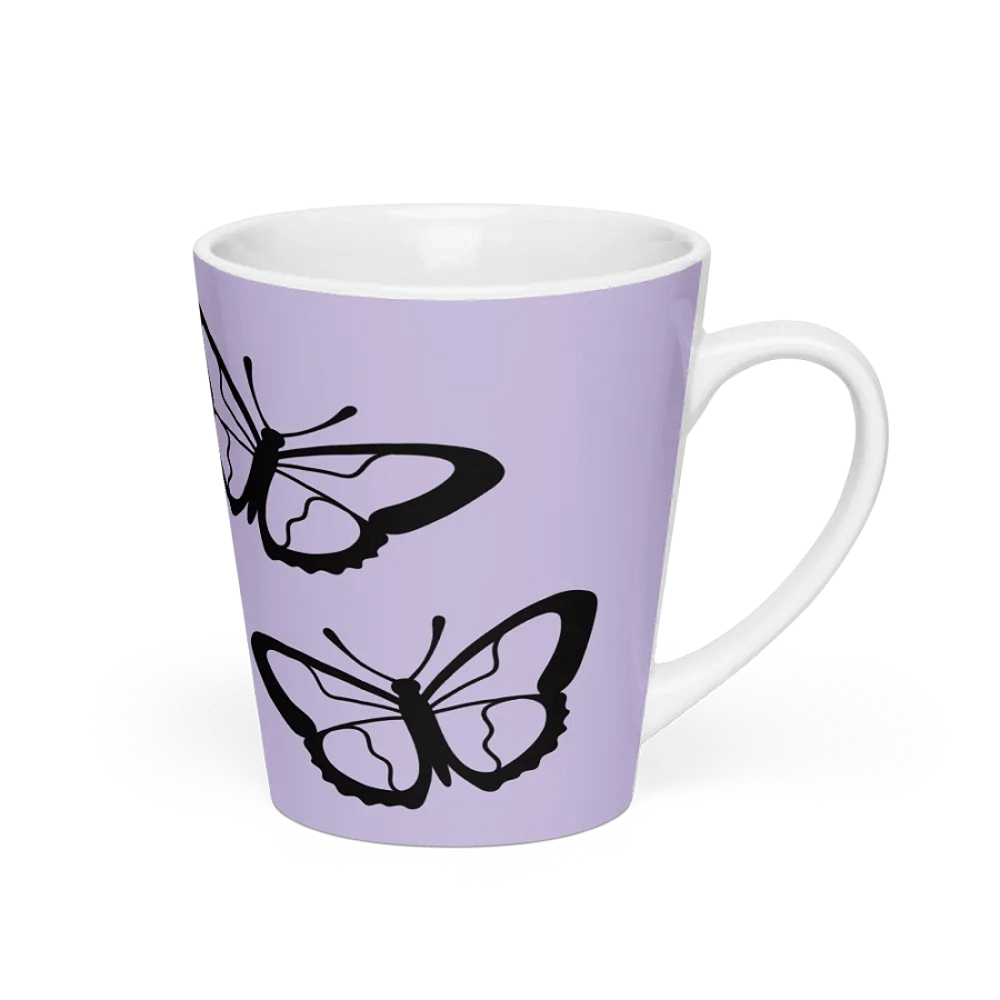 Butterfly spring woman (art by Dina R.) acrylic painting picture - Latte Mug product image (2)