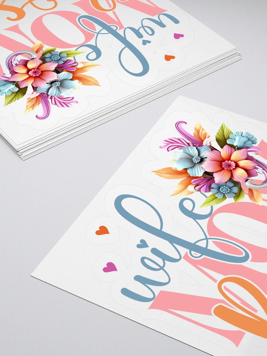 Wife Mom Boss Kiss Cut Stickers product image (12)