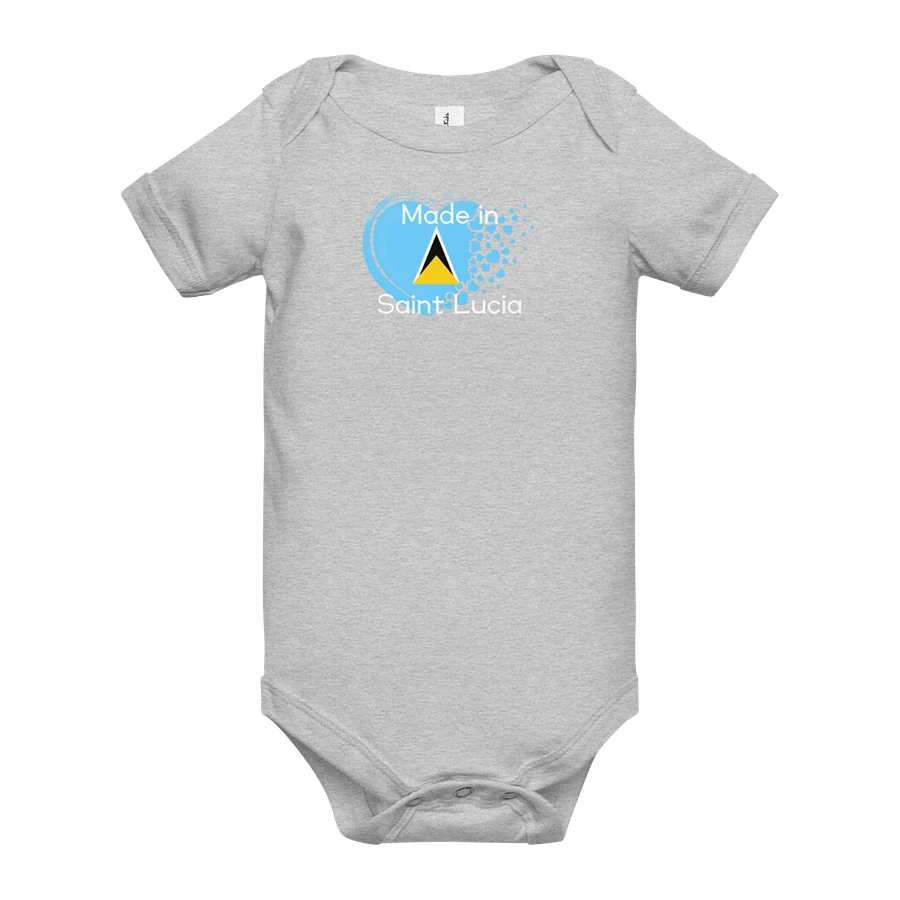 Saint Lucia Digital Heart Baby Onesie product image (48)