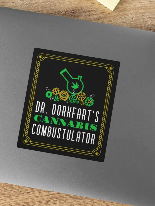 Dr. Dorkfart's Cannabis Combustulator bubble free stickers product image (1)