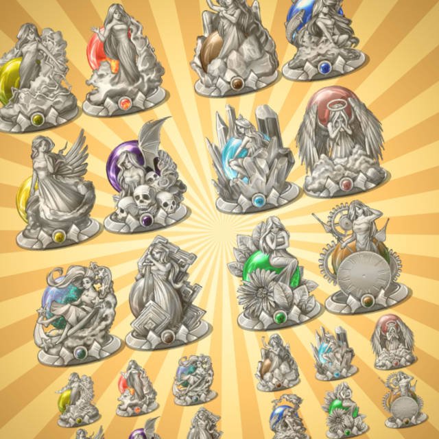 KR Elemental Statues for RPGs v2 product image (3)