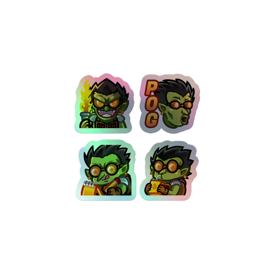 Goblin Emote Holographic Sticker Set A product image (1)