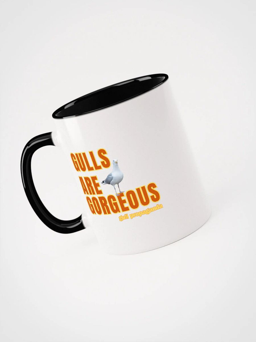 Gulls are Gorgeous - Gull Propaganda Long Sleeve Ceramic Mug with Colour interior product image (29)