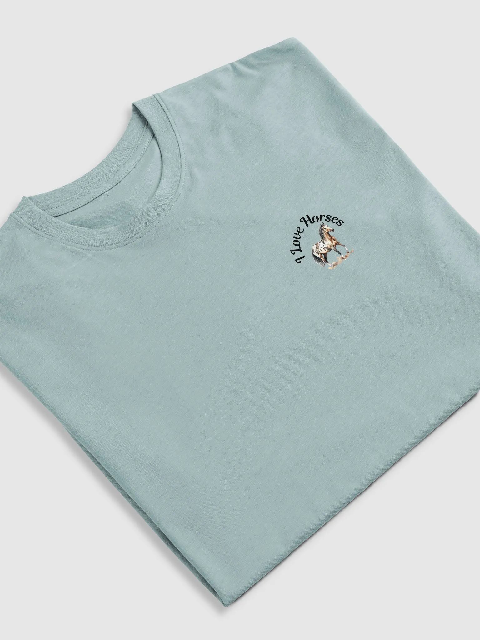 I Love Horses 001 Cotton Heritage Men's Premium Heavyweight Tee Light Colours product image (5)