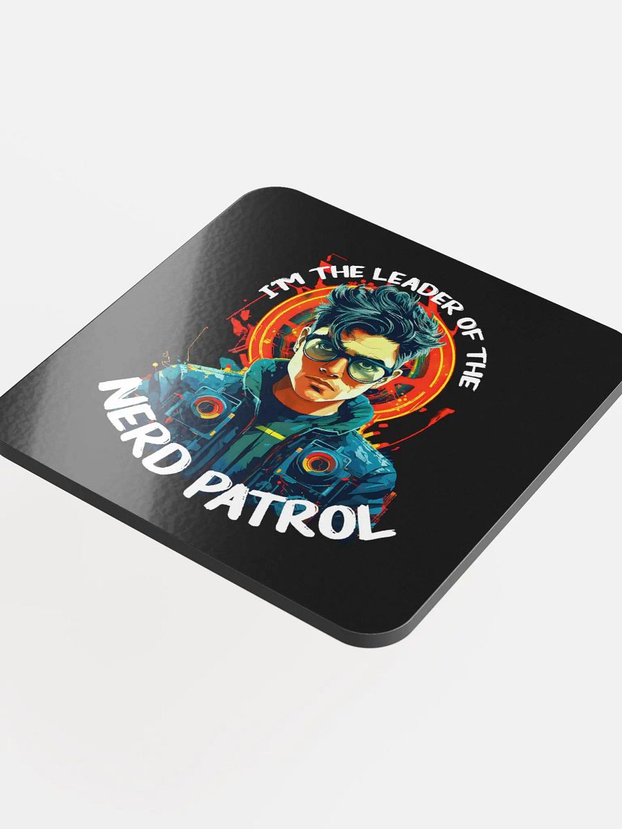 Nerd Patrol Male Glossed Cork Coaster product image (4)