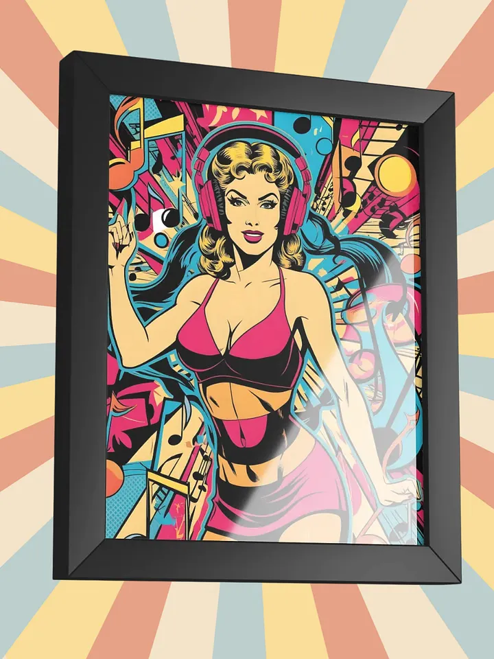 Vibrant Beats: Framed Pop-Art Poster product image (1)
