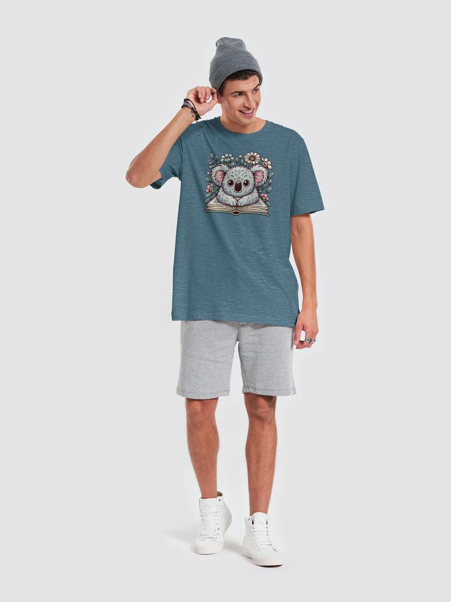 Cute Koala Reading T-Shirt, Book Lover Animal Tee, Nature-Inspired Graphic Tee, Adorable Bookworm Gift, Cozy Koala Floral T-shirt product image (4)