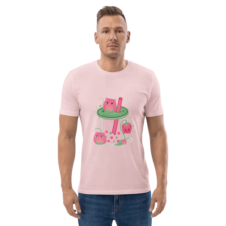 Strawberry Cat Boba Tea Shirt product image (2)