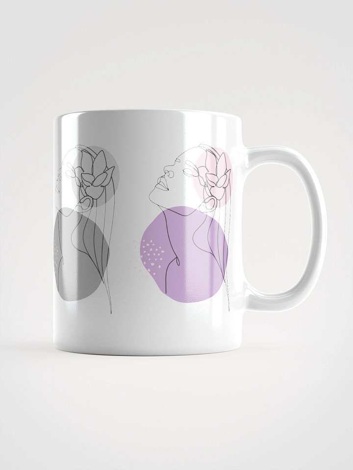 Mug Blanc Equilibre Femme Doux - Sérénité Essentielle - Idée Cadeau Raffiné product image (1)