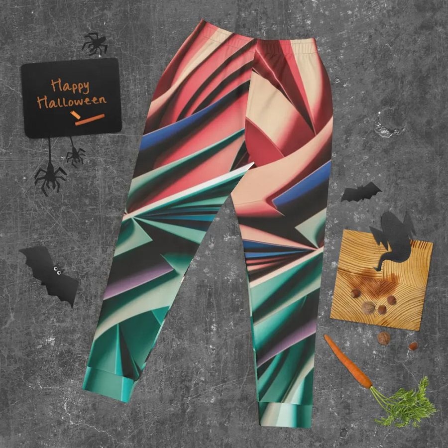 Abstract Geometric Women's Joggers in Vibrant Colors (XS-3XL) product image (8)