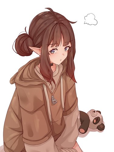 Quick illustration I drew the other day! #animegirl #animistration #hoodie #illustration #art #rkgk #animedoodle #csp #huion