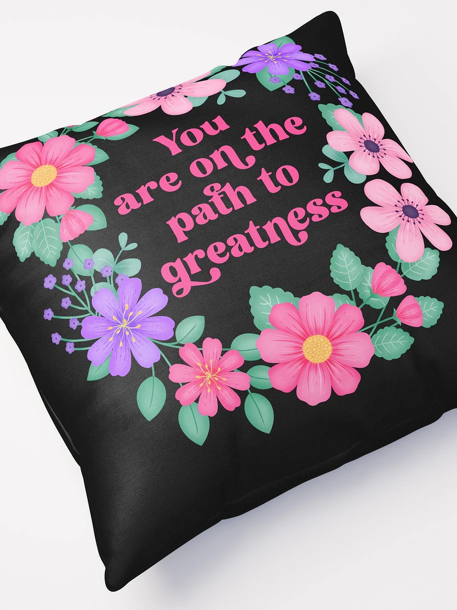 You are on the path to greatness - Motivational Pillow Black product image (5)