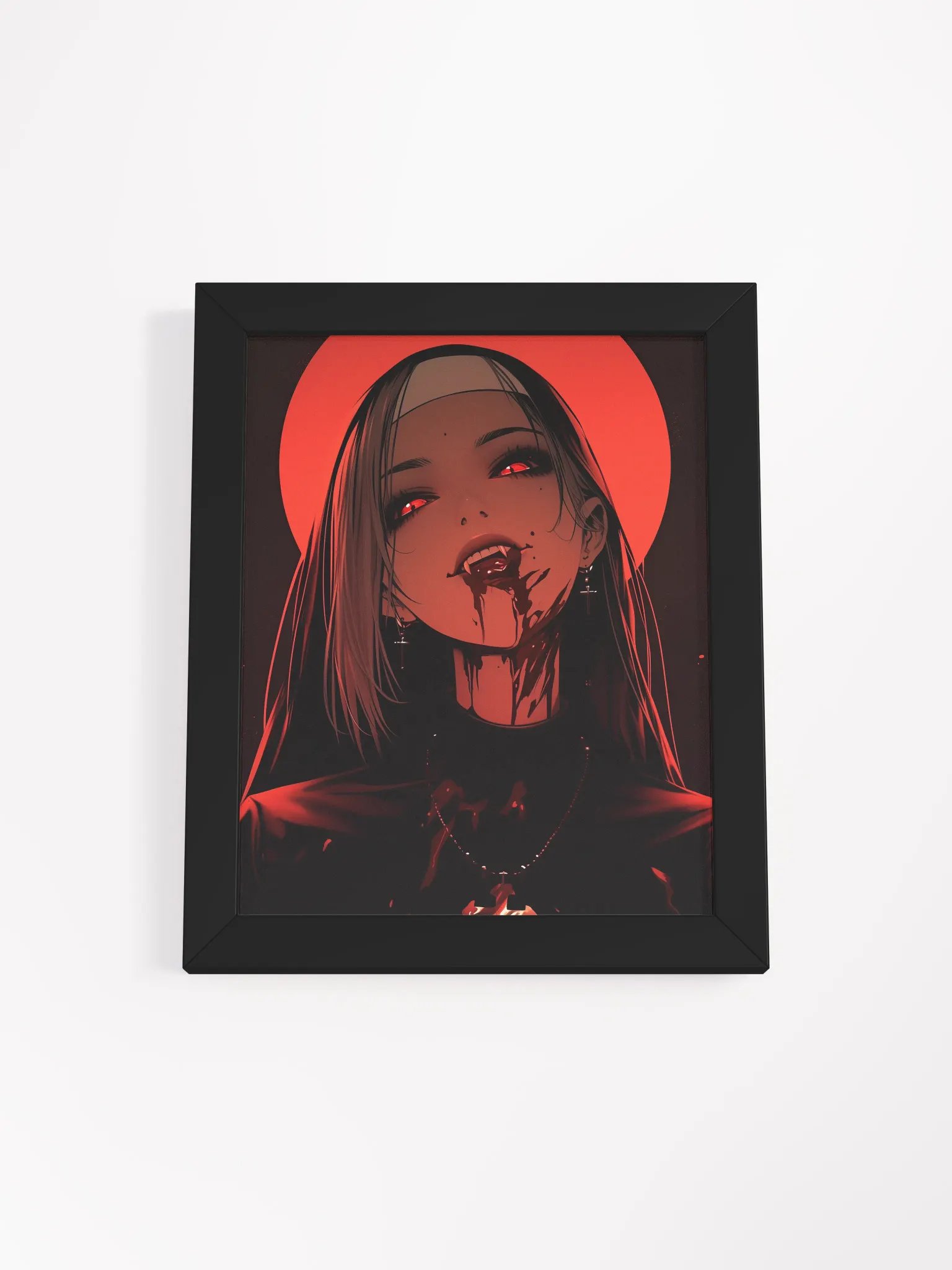 Bloody Vampire Glow Framed Poster product image (1)