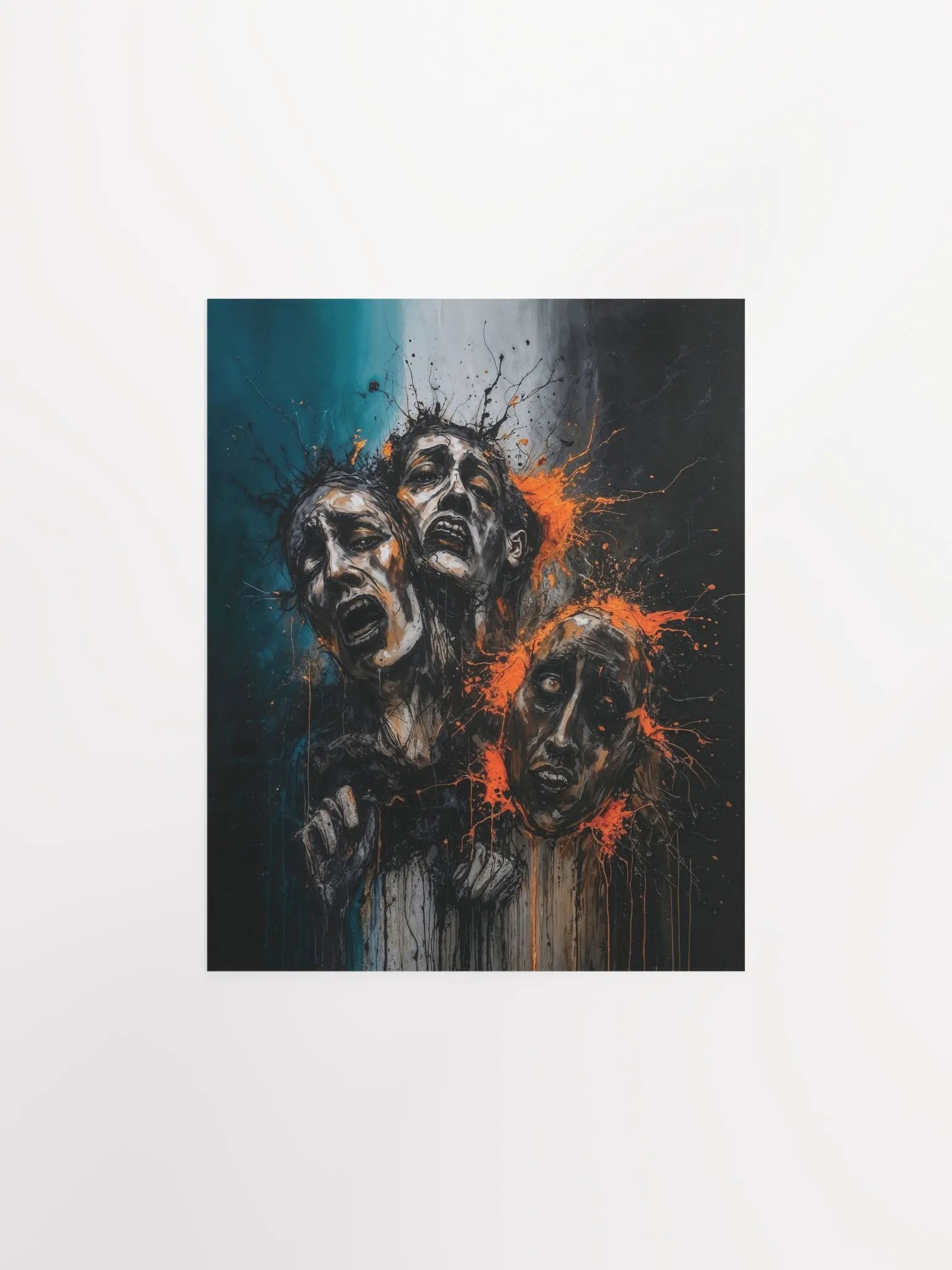 Distressed Faces Matte Poster product image (1)