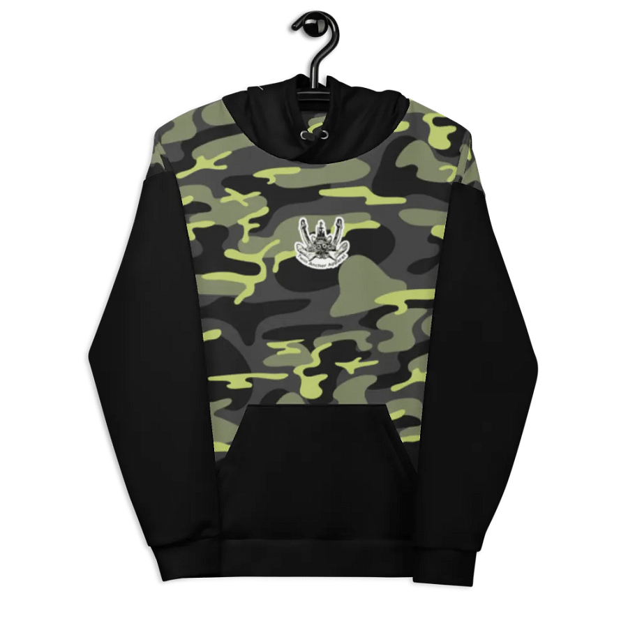 black & Green Camouflage Foss tug Sketch Hoodie product image (6)