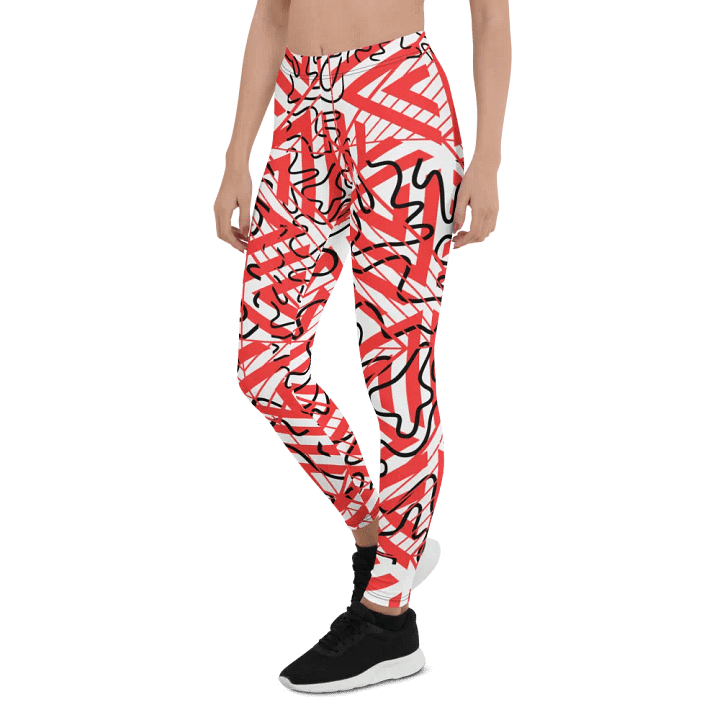 JoBeths' Red Adult Web 🕸 designed Leggings 👖 product image (2)
