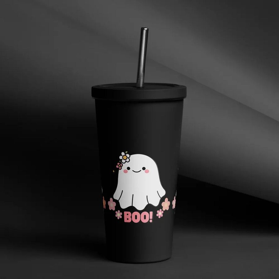 Flower Boo Ghost Insulated Tumbler product image (8)