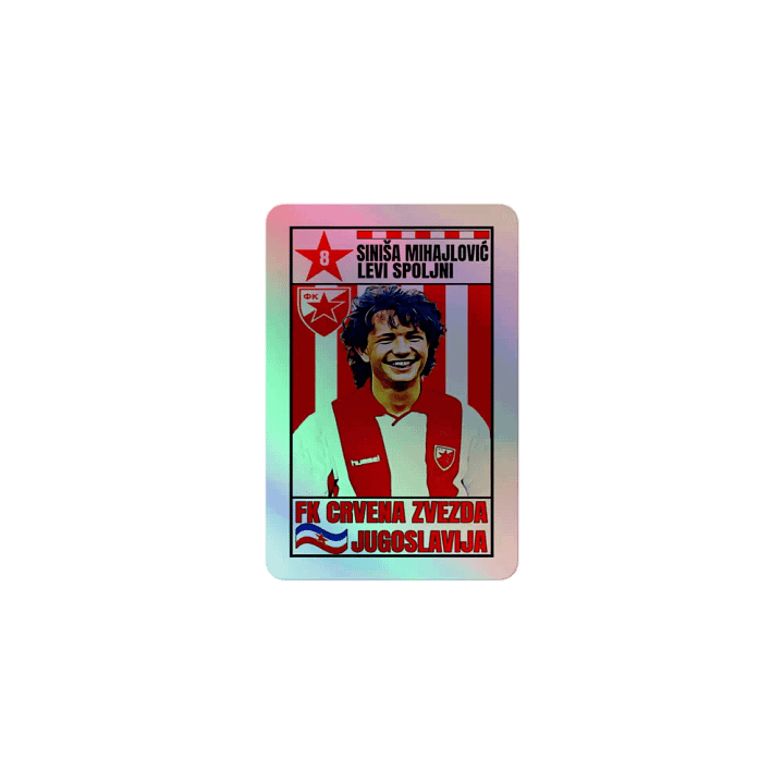 Siniša Mihajlović (FK Crvena Zvezda) #2 Kiss-Cut Holographic Sticker Sheet product image (1)