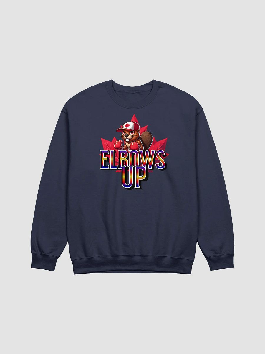 Elbows Up Maple Leaf Beaver Boxing Mauler Crewneck Sweatshirt product image (1)