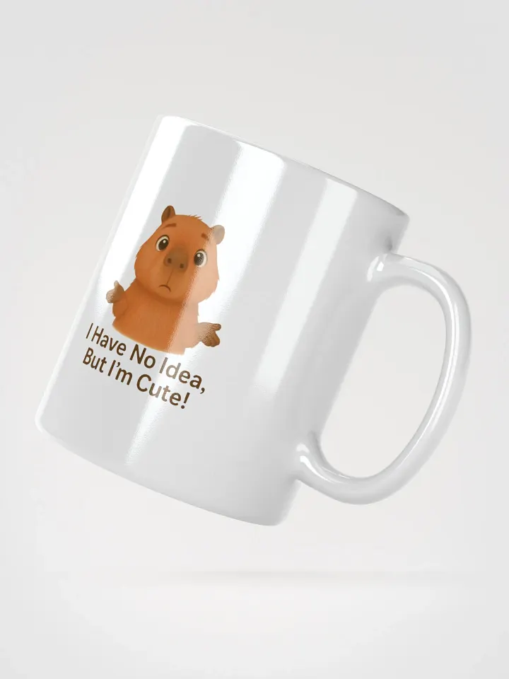 Puzzled Cutie Capybara White Glossy Mug product image (4)