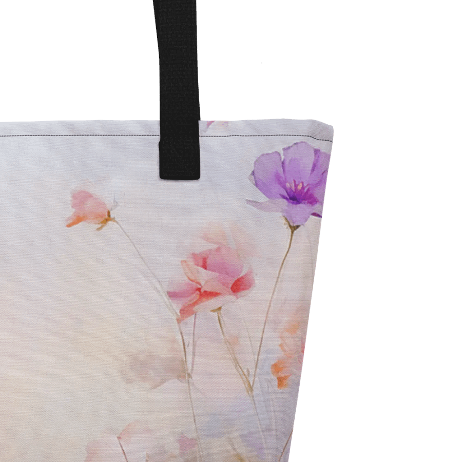 Blooms & Blush Pastel Polyester Tote Bag product image (3)