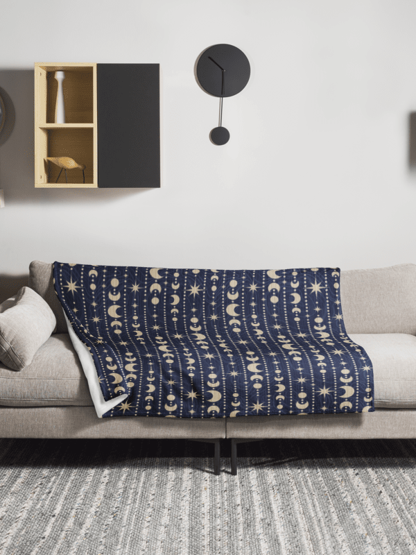 Celestial Dreams - Stars and Moons Throw Blanket product image (1)