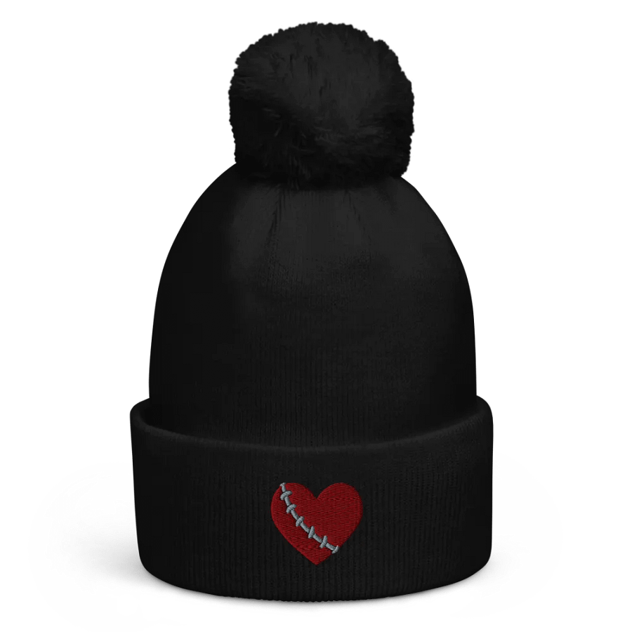 Stitched Heart Pom Hat product image (1)