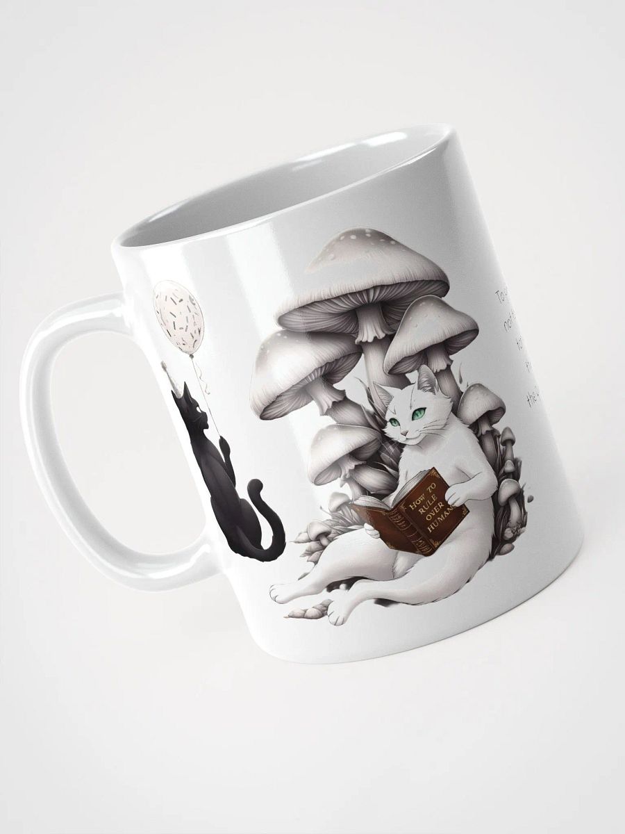 Extrovert Black Cat and Introvert White Cat White Glossy Ceramic Mug product image (3)