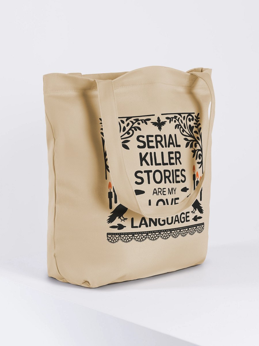 Serial Killer Stories Are My Love Language Gothic Tote Bag For True Crime Lovers product image (5)