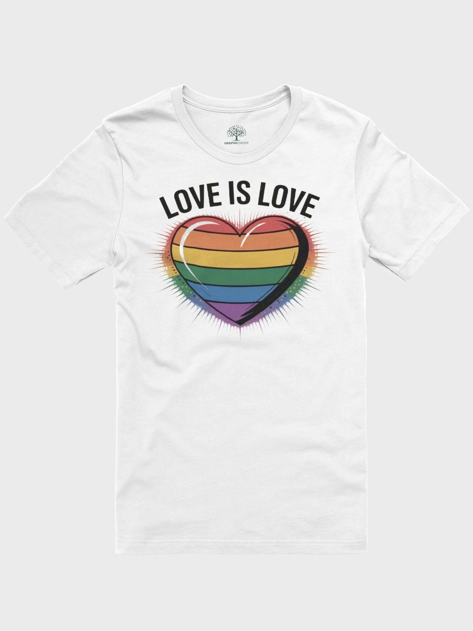 Unisex 'Love Is Love' Rainbow Heart Pride T-Shirt product image (121)