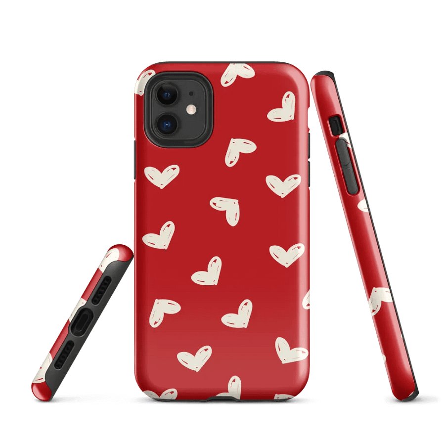 Red Heart Valentines iPhone Tough Case product image (1)
