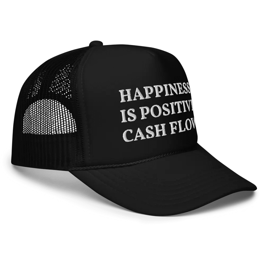 Happiness is Positive Cashflow (Embroidered Trucker Cap) Icahn Quote, Stock Market Investor Gift, Billionaire Investor Funny Quotes product image (5)