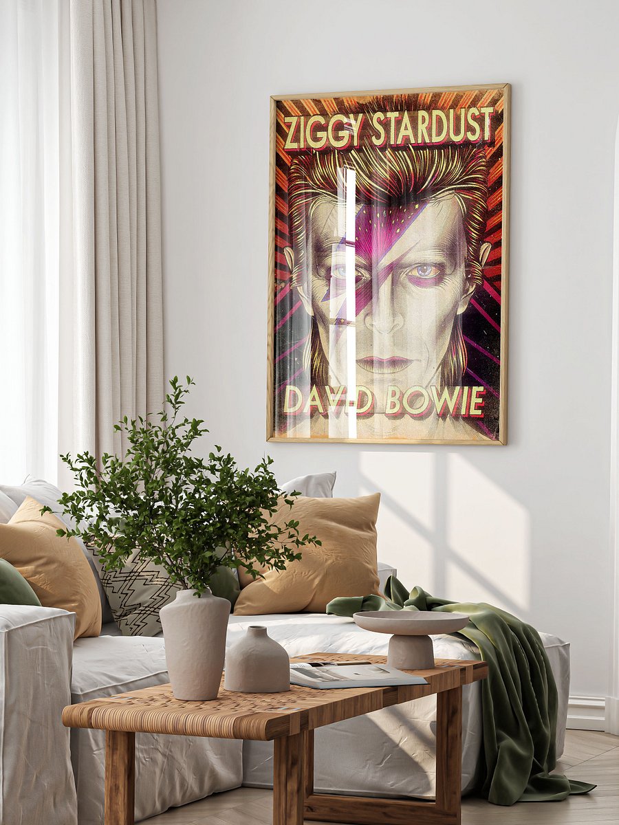 David Bowie Ziggy Stardust Poster – 70s Glam Rock Wall Art – Vintage Music Print for Retro Home Decor product image (5)