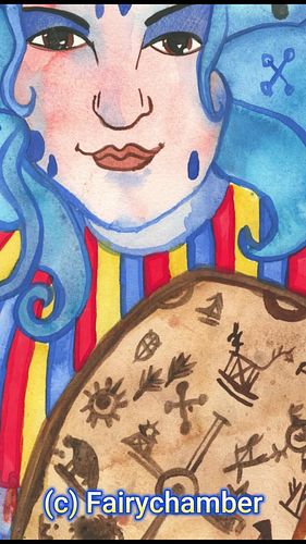 Juksakka is the protector of boys and warriors. Her name is derived from the Sámi word juoksa, meaning 