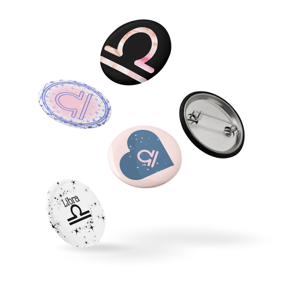 Libra Constellation Pin Buttons product image (14)