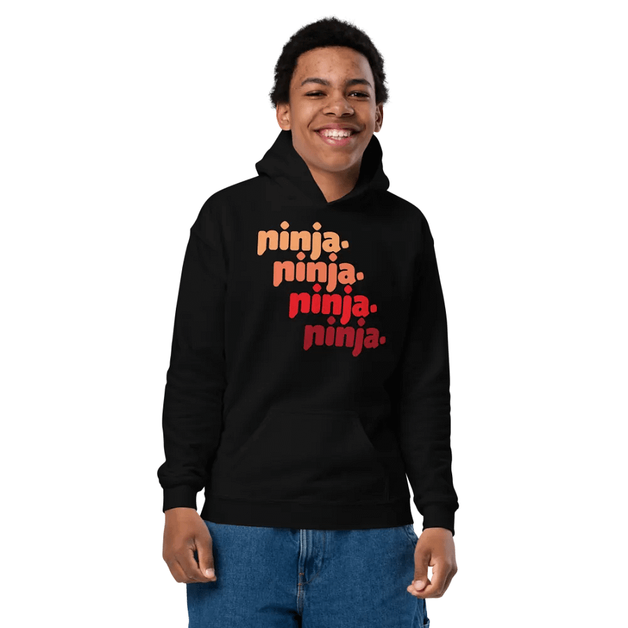 Orange Quad Ninja Kids Hoodie product image (7)