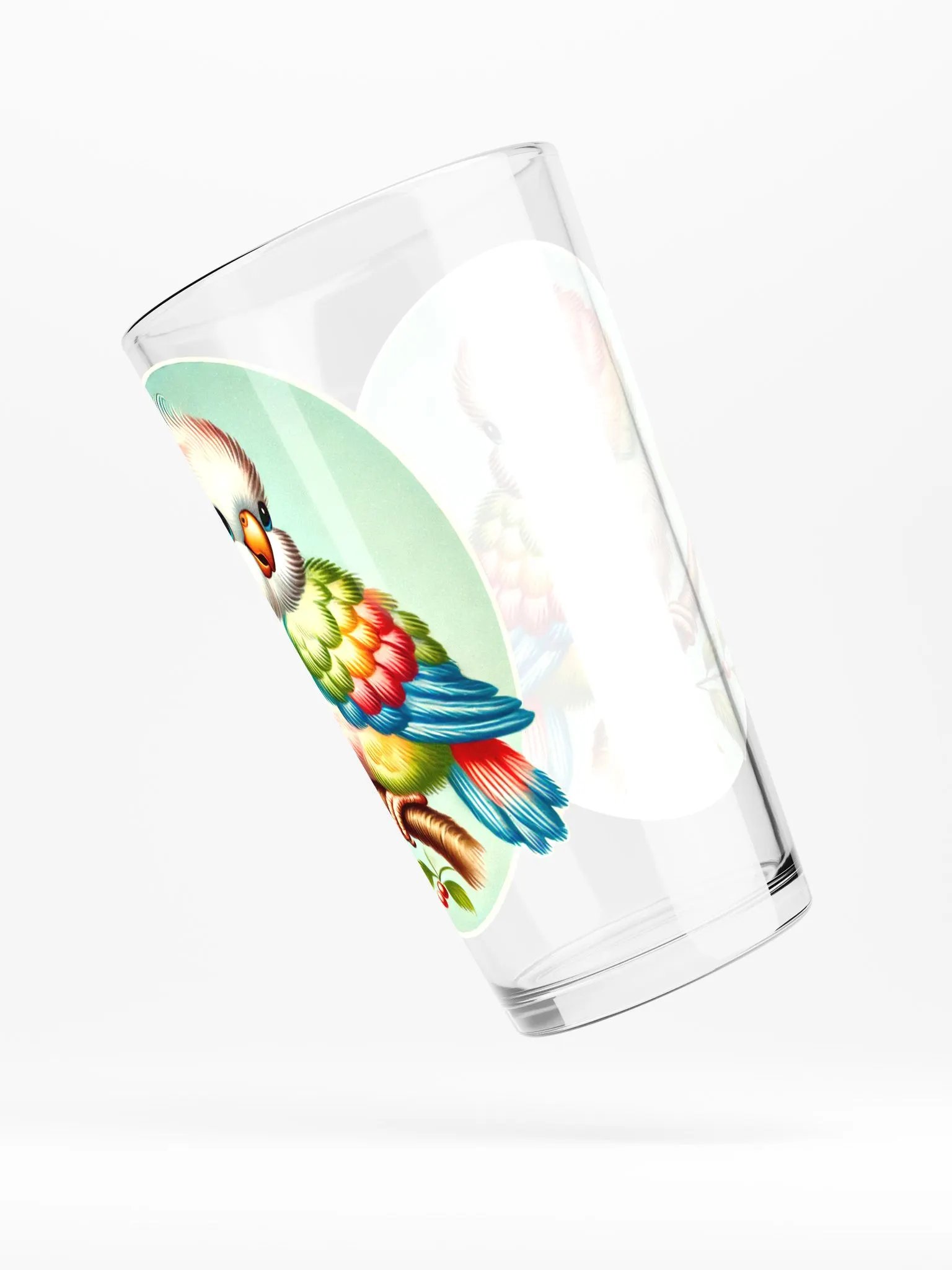 Colorful Baby Bird 16 oz Glass - Retro Glassware product image (4)