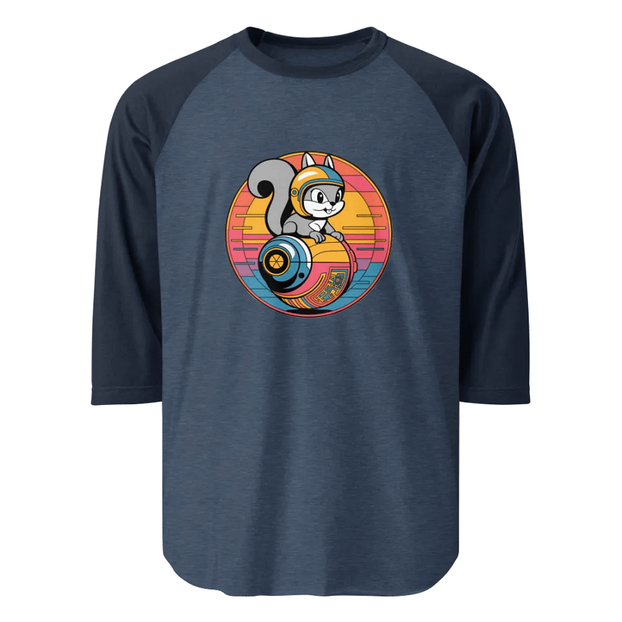 Futuristic Squirrel Helmet Raglan Tee product image (1)