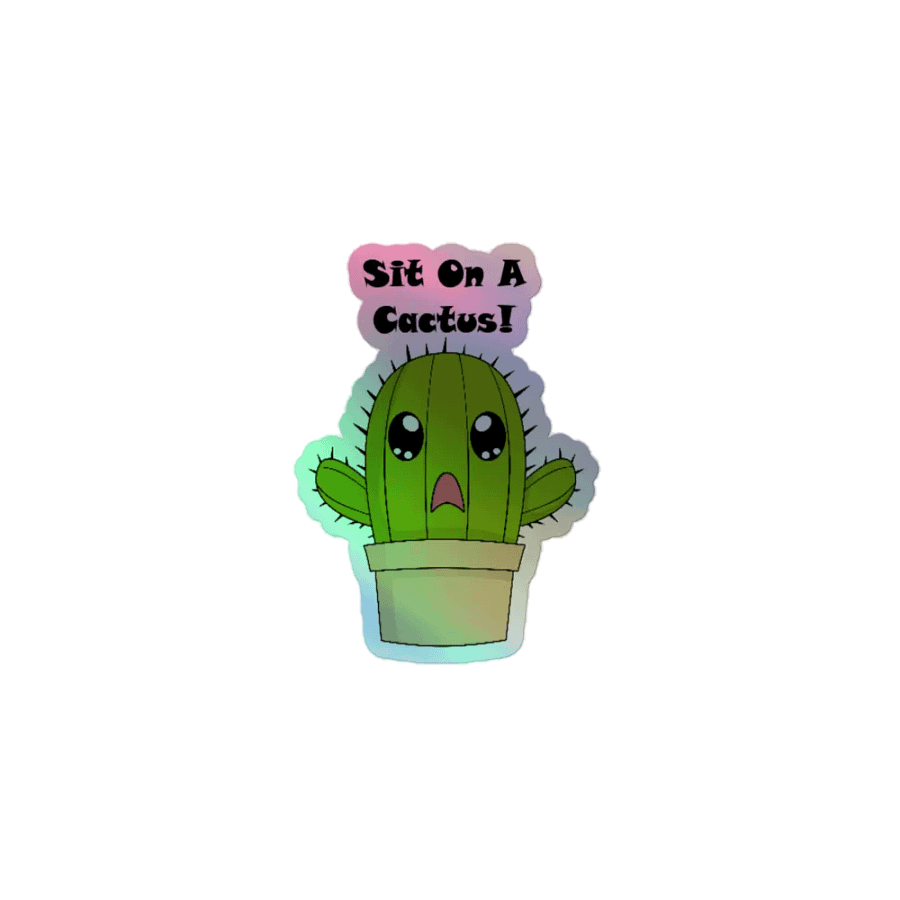 Sit on a cactus sticker product image (1)