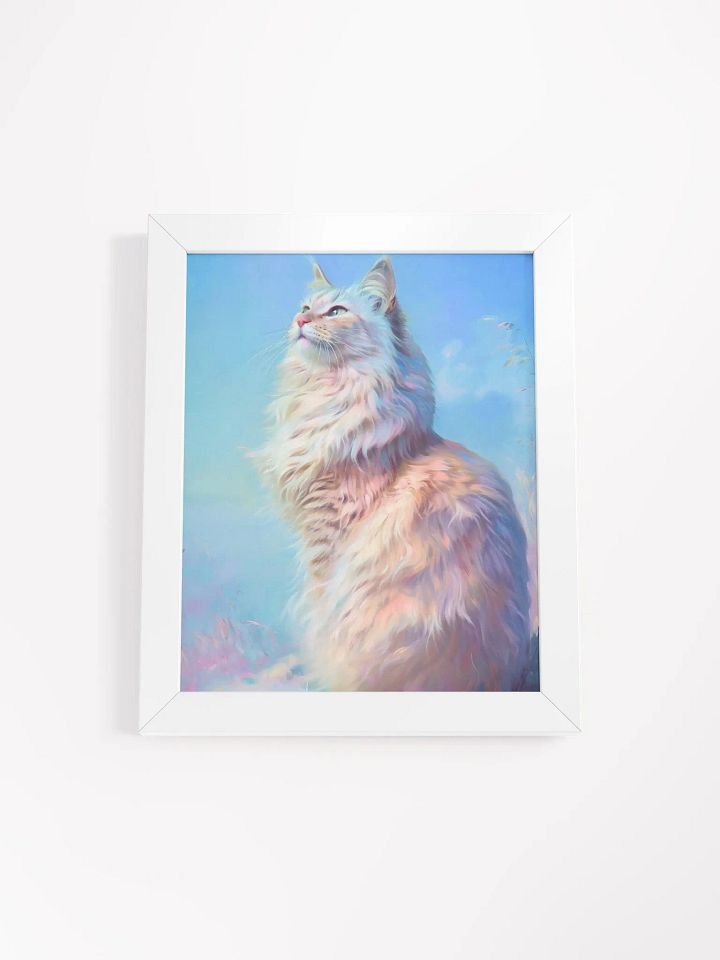 Whimsical Fluffy Cat Framed Poster product image (1)