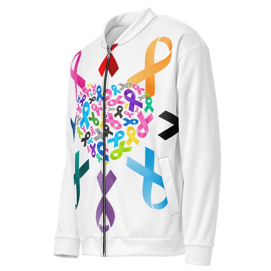 Cancer Awareness Ribbon Heart All-Over Print Bomber Jacket product image (3)