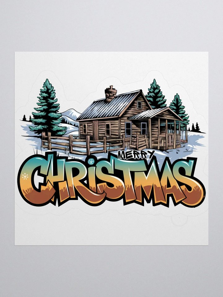 Western Christmas Graffiti Art: Urban Holiday Design with Rustic Charm product image (2)