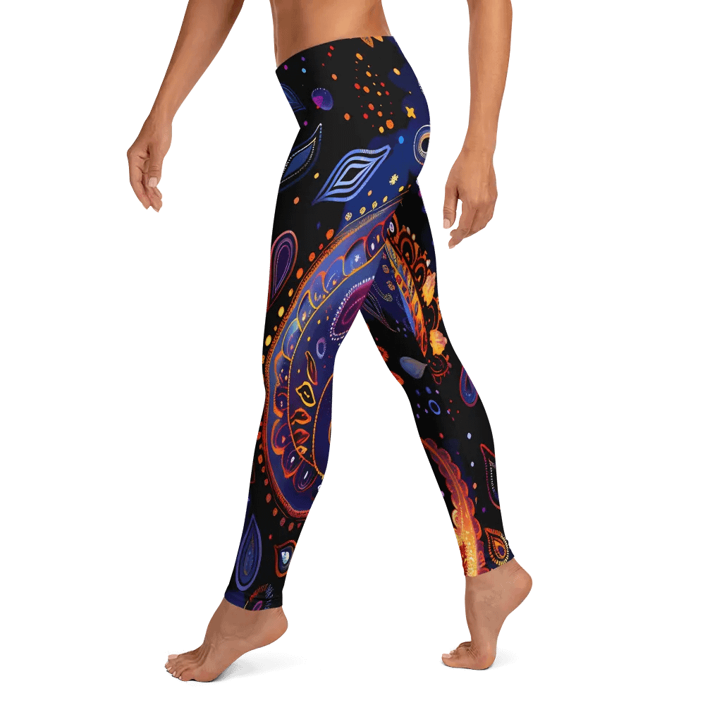 Persian Teardrop Shaped Motif Design Leggings product image (10)